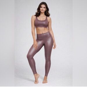 Athleta Shimmer Brown Leggings